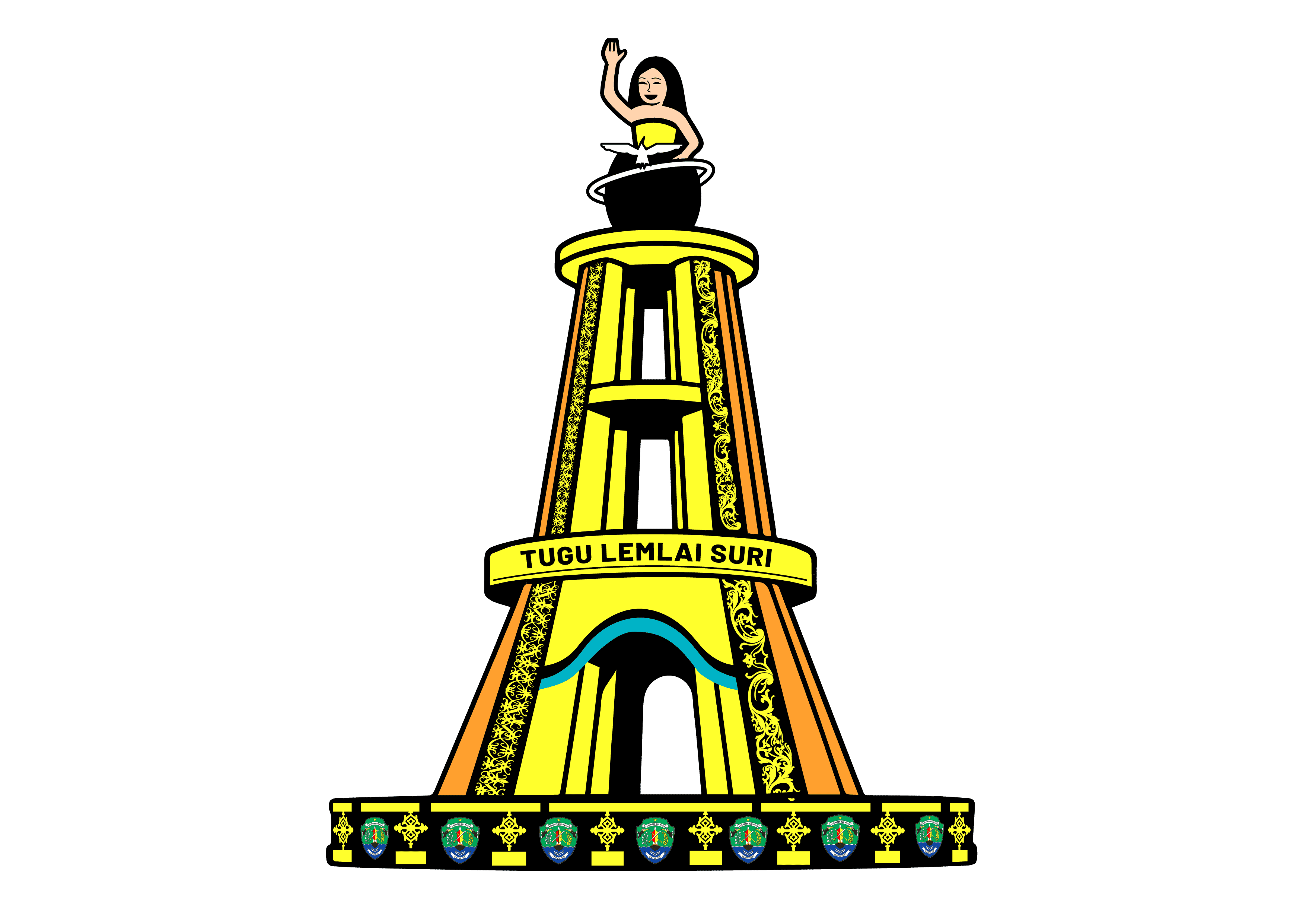 Tugu Lemlai Suri sebagai aksen budaya
