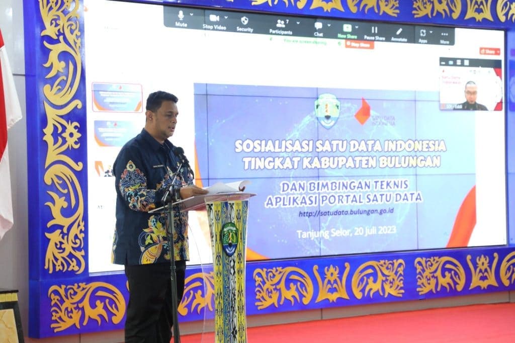 PEMKAB BULUNGAN LAKSANAKAN SOSIALISASI SATU DATA INDONESIA DAN BIMTEK PORTAL SATU DATA KABUPATEN BULUNGAN